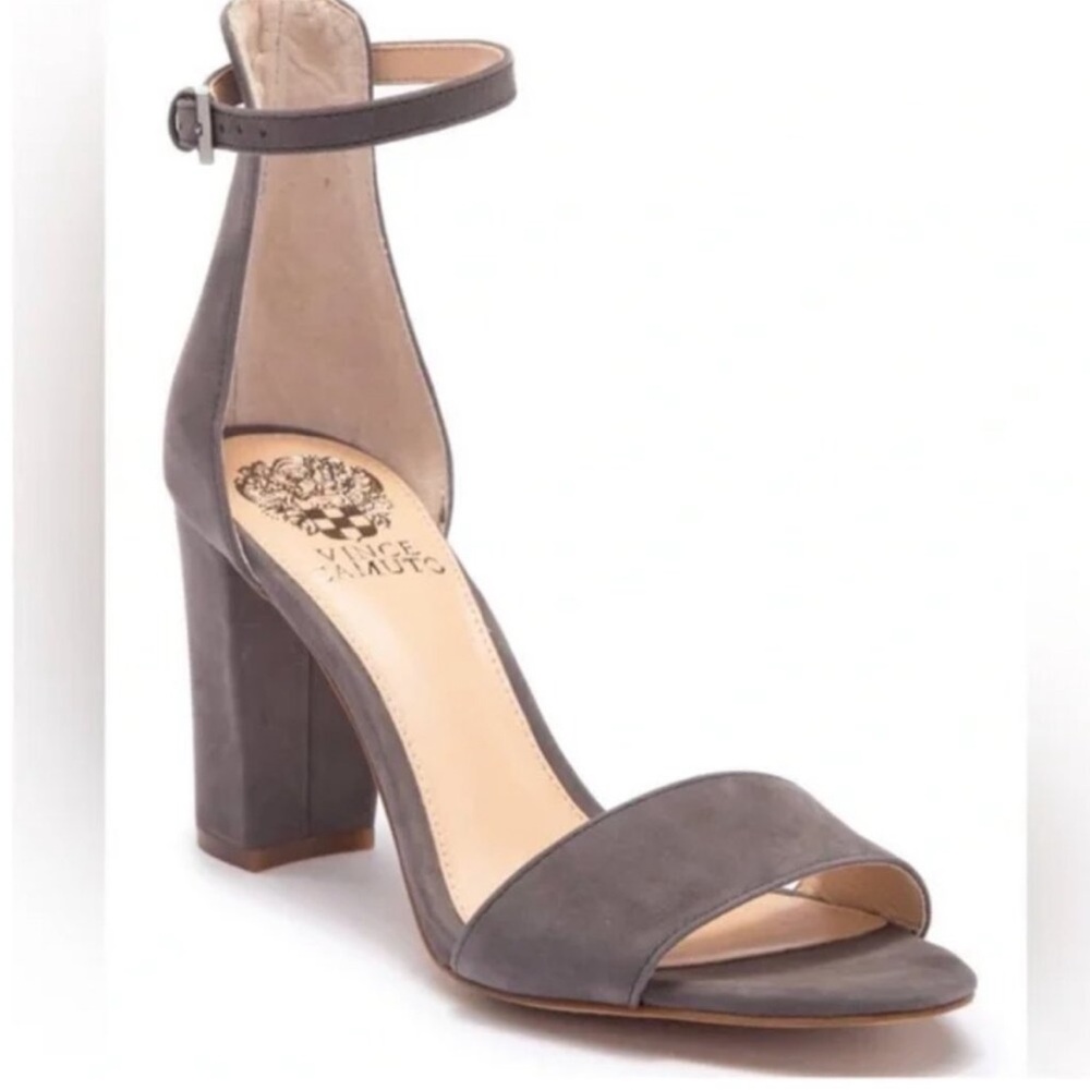 Vince Camuto Grey Suede Heels Like New